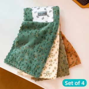 YOULE | High-Cleaning Grease-Resistant Thick Kitchen Cloth 4 Pcs