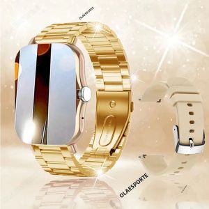 Đồng Hồ Thông Minh Mới 2025 Màn Hình Cảm Ứng Đầy Đủ 1.83 Theo Dõi Thể Dục Thể Thao Dành Cho Nam Nữ Với Chức Năng Gọi BT Nhắc Nhở Tin Nhắn Theo Dõi Nhịp Tim