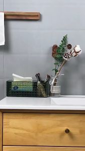 Zaman Now - Geometric Tissue Organizer (PACKING KOTAK) / Tempat Tisu Pola Diamond / Kotak Tisu Serbaguna / Tempat Tisu Aesthetic
