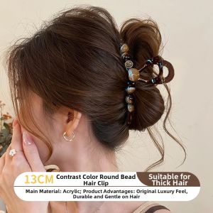 NING ZHOU | New High-End Acetate Flower Hair Clip Large