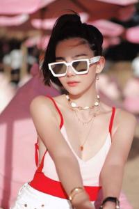 แว่นกันแดดทรงสี่เหลี่ยมเทรนด์สำหรับผู้ชาย KABUNI Millionaire แว่นกันแดดสำหรับผู้หญิง สไตล์สากล วัสดุ PC สำหรับใบหน้ากลม