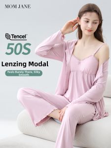 Mom Jane | Nursing Nightwear with Pads Modal Maternity Sleepwear Set
