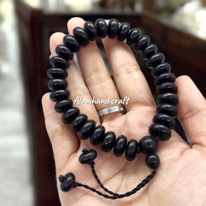 Gelang Kayu Galih Kelor Hitam 33butir Serut Pipih ( BARANG SESUAI VIDEO )