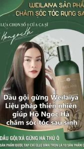 Cặp Dầu Gội Gừng Hà Thủ Ô 400ml + Dầu Xả 250ml Kích Mọc Tóc Weilaiya Zingiber Officinale Juice