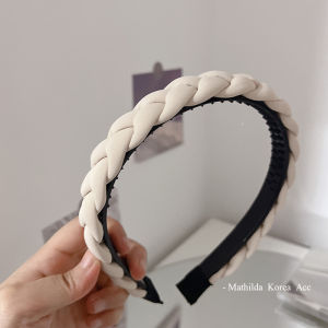 Korean Dongdaemun Maison des Laines High Top Hairband Retro French Style New Popular Thick Hair Accessories Spring Woven Hair Decorations