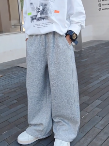 Casual Baggy Pants For Kids Boy 6-12yrs Korean Sweat Pants For Kids Boy Letter Embroidery Pants For Kids Boy OOTD For Kids Boy 130-160cm