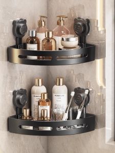 Giá Treo Tường SAMODRA Không Cần Khoan Móc Treo Góc Nhà Bếp Phòng Tắm Giá Đỡ Treo Đồ Dùng Cá Nhân Chống Thấm Nước Chống Trượt