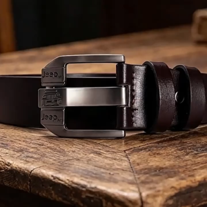 Belt Waist Strap Vintage Leather Alloy Pin Buckle Trendy For Adult Gentlemen Dress And Jeans Wear