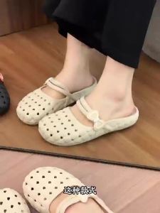 ADDTHIS | Lace-up Peep Toe Half Slippers Women French Style Flat Summer Slipper