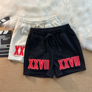Quần Short Thể Thao Thường Ngày Bằng Da PU Thêu Chữ Mỹ 300g Quần Ngắn Bóng Rổ Mùa Hè Cho Nam
