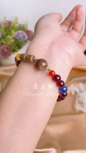 [MY🇲🇾 Ready Stock]幽灵+红玛瑙+血珀+青晶石+檀木+蜜蜡龟甲手串Bloody Amber Red Agate｜安定气场 ✦ 稳定情绪 ✦ 招财聚宝｜