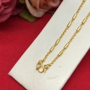 สร้อยคอทองลายโซ่คั่นปล้องเล็ก ความยาว 16 นิ้ว ชุบทอง งานสวย ใส่แทนของจริงได้ ใช้ได้ทุกโอกาส สร้อยแฟชั่น พร้อมส่ง