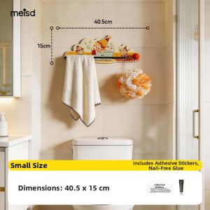 MEISD | No-drilling Bathroom Towel Rack with Shelf
