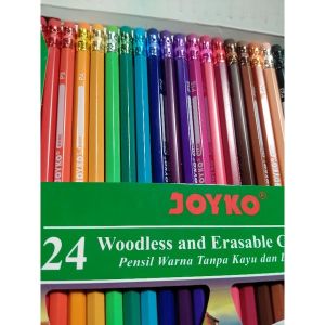 Joyko Pensil Warna Panjang 24 Bisa Di Hapus