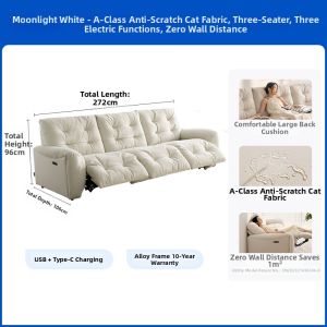 Electric Sofa with Soft and Cream Style