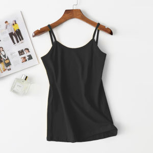 สไตล์เกาหลี เซ็กซี่ เสื้อสายเดี่ยว เสื้อกั๊ก ถักสั้น แขนกุด ผู้หญิง ชั้นฐาน ฤดูร้อน ด้านบน Lsooyeon ผ้าฝ้าย สีทึบ หลากหลาย