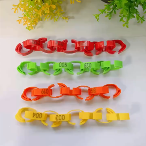 ห่วงขาไก่มีหมายเลข ห่วงขาไก่หลากสี ห่วงขาไก่แบบปรับได้สำหรับไก่ เป็ด ห่าน นกพิราบ ไก่งวง (แต่ละสีมีหมายเลข 1-100)