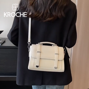 Kroche - Vera Tas Selempang Kulit Pu Elegan Satchel Bag Klasik