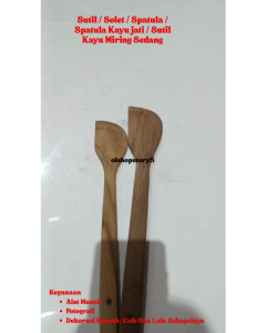 Sutil / Solet / Spatula / Spatula Kayu jati / Sutil Kayu Miring Sedang