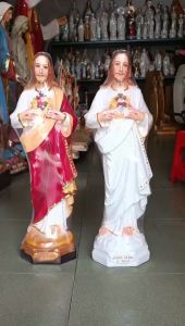 Tượng Công Giáo Chúa Thánh Tâm (Chúa Trái tim) 60cm chất liệu composite có 2 màu trắng đỏ - quà tặng công giáo