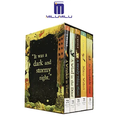 5Pcs The Wrinkle in Time Quintet Boxed Set (A Wrinkle in Time A Wind in the Door A Swiftly Tilting Planet Many Waters An Acceptable Time) Paperback Box set by Madeleine LEngle Original English books