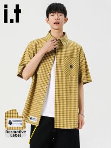 FINGERCROXX | Checkered Cotton Casual Short Sleeve Shirt for Men
