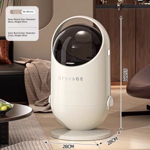 ASCOR | High-end Aesthetic Mobile Covered Waste Bin for Home Use