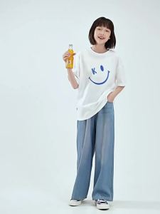 KECHU | Retro Comfortable Casual Jeans for Big Girls
