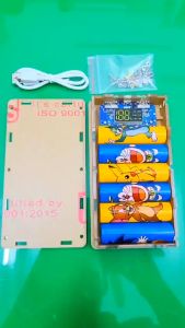 Box sạc mica dùng 6 cell pin 18650 tặng mạch và dây cáp sạc chính hãng MONVAM B35( không bao gồm pin)