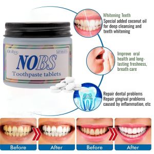 Portable Chewing Oral Cleansing Toothpaste Tablets Breath Freshening Whitening Stain Removal Oral Gum Care Mouthwash Solid Toothpaste Travel