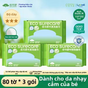 ECO SURECARE | Khăn Lau Mặt Bé Dày Sử Dụng Một Lần