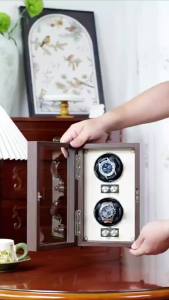 Lorvo Automatic Watch Winder 2 Slots Silent Motor Anti-Magnetic LEDLight Watch Storage Display CaseLorvo Automatic watch winder