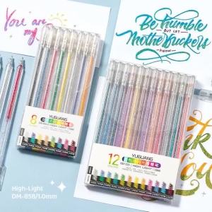 1mm Head Metal Flash Neutral Pen School Student Supplies Creative Hand Ledger Art  Painting Graffiti Color-changing Pen