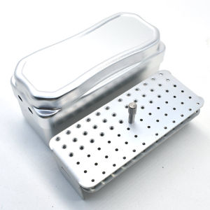 ทันตกรรมฆ่าเชื้อ 72 หลุม Endo ไฟล์ผู้ถือกล่องโลหะ Autoclave ฆ่าเชื้อกรณี Burs สําหรับ Oral Care ยาสีสุ่ม