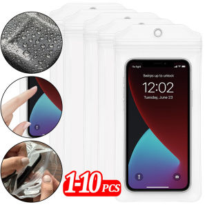 10Pcs Thickened Waterproof PVC Phone Pouch Sensitive Touch Dustproof Storage Bags for Universal Mobile Phone Earphone Jewelry
