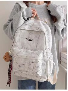 OUDENGPAI | Chinese Style Water Ink Backpack For Girls Middle School High Aesthetic Ins Niche Non-Repeating Dual Shoulder Bag Female Model