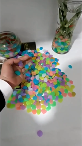 100pcs Luminous Artificial Stone Artificial Luminous Pebbles Decor Aquarium Fish Garden Lawn Decor