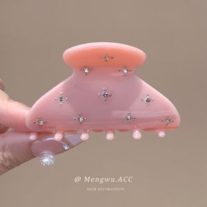 MENGWU | French Star-Diamond Hair Clip for Thin Hair Half-Up Hairstyles Medium Size