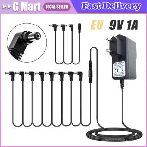 1 Pc Pedal Power Supply Adapter 9v DC 1A 1000ma Tip Negative 5 Way Daisy Chain Cables for Guitar Effect Pedals