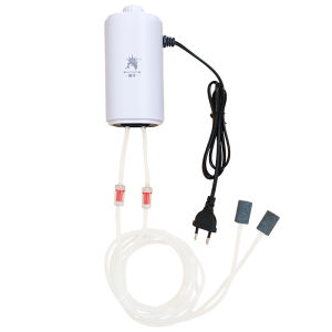 Silent Aquarium Air Pump Air Compressor Oxygen Air Pump Double Outlet Adjustable Air Volume Fish Tank Aerator 220V 3.5W 8W