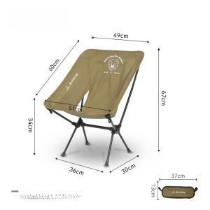 Defthike Camping Moon Chair Ultra Lightweight Portable Folding Aluminum Alloy Outdoor Fishing Beach Chair Compact Hiking Gear