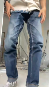 HarvaDenim selvedge accent 15 oz slim straigh non streact