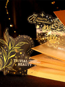 Shiny PET Stickers Gold And Silver Foil Retro Artistic Journaling Base Layer Creative Stationery Vintage Themed Decals