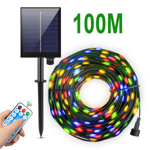 Green Environmentally Materials Outdoor LED Solar Lawn Lamp 10/20/50/100m Fairy Garden Lights For Squares Parks Christmas Decor