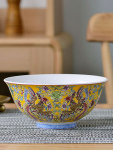 Jingdezhen Enamel Color High Temperature Ceramic Rice Bowl Chinese Style Home Use White Porcelain Dinnerware Bowl Porcelain