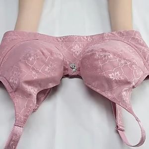 Cup Besar #38EF - #50EF Bra QUINCEY Soft Cotton Thin Padding Sponge Minimizer French Lace Bra Lingerie Women Breathable