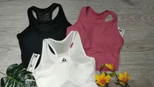 Áo thun nữ tập gym yoga aerobic thể thao croptop kèm mút chất liệu thun lạnh co dãn 4 chiều BINSPORTS A257