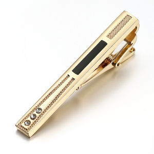 New Gold Silver Color Rhinestone Copper Tie Clip Business Party Wedding Jewelry Accessories For Men Gifts