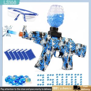 M416 Electric Toy With Gel Bullets For Adults Toy Guns With Pellets For Boys Kids Gel Splatter Ball Water Gel Bead Blaster Automatic Graffiti Outdoor Camping Submachine Toy Gun With Goggle