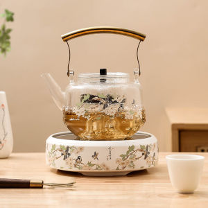 Yueheng Electric Ceramic Stove Household Tea Boiler Birds Facing the Phoenix Glass Pot Japanese Water-Boiling Stove Mute Tea Making Health Pot